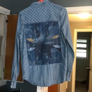 Roxy denim button down jean with amazing back